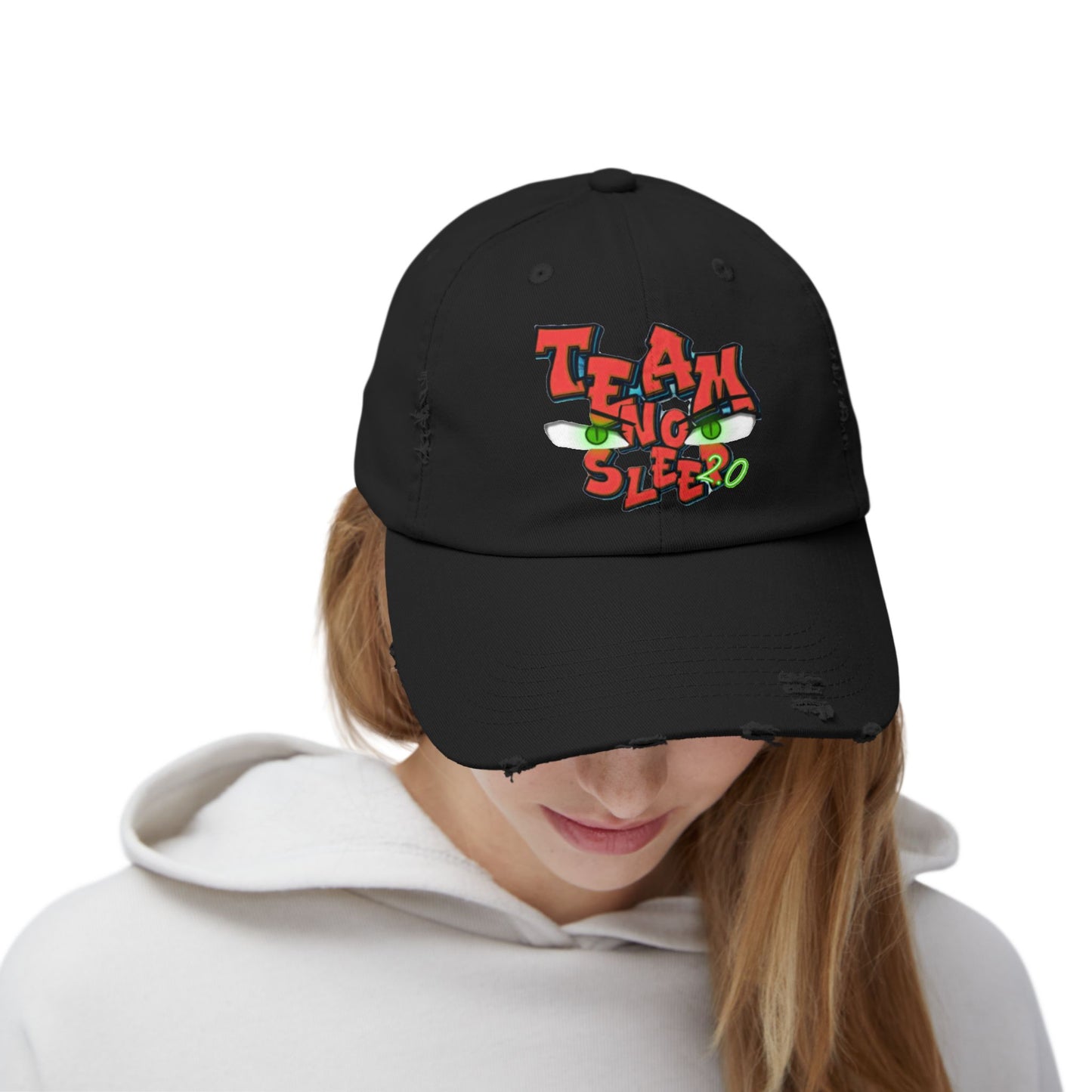 Team No Sleep Men's Distressed Cap