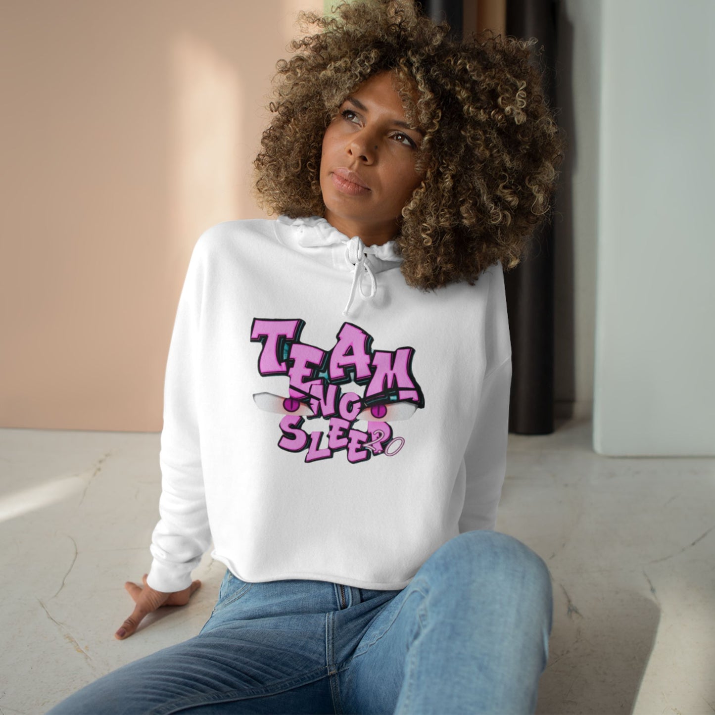 Team No Sleep Women's Crop Hoodie