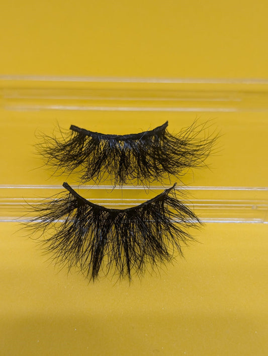 Black Silk Fluffy Faux Eyelashes 25mm